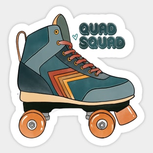 Roller Skate Quad Squad Sticker